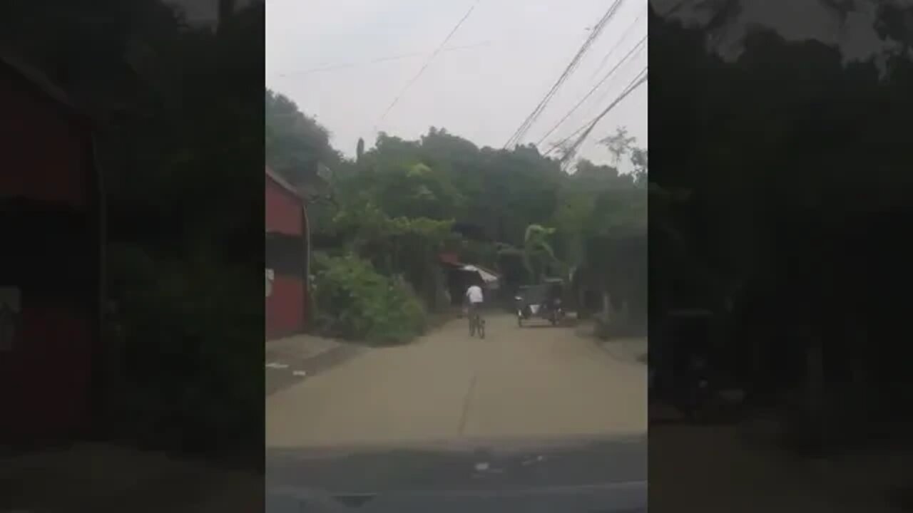 Riding a Small Road in The Philippines