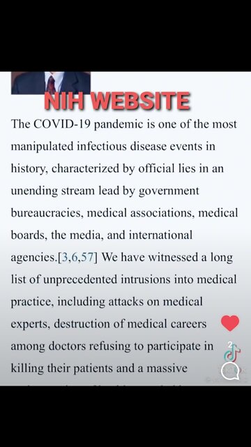 ARE YOU AWAKE YET‼ NIH WEBSITE OFFICIALLY SAYS THE PANDEMIC WAS MANIPULATION