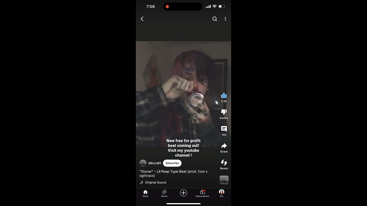 Lil Peep hitting weed out a can