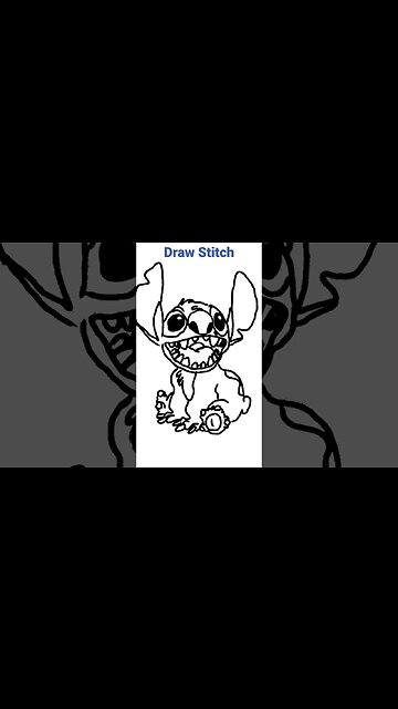 Drawing Stitch from Lilo and Stitch! #drawing #sketch #liloandstitch