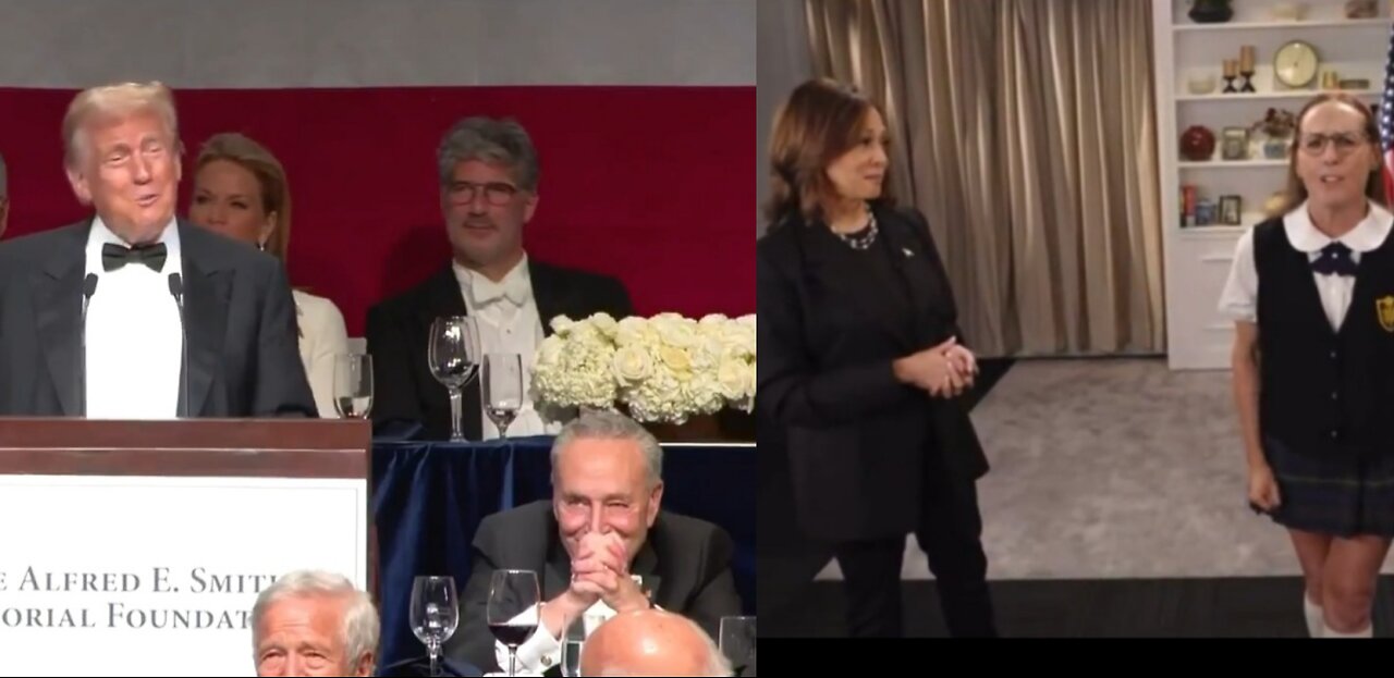 Trump Roasts Kamala At Al Smith Dinner That She Doesn't Attend