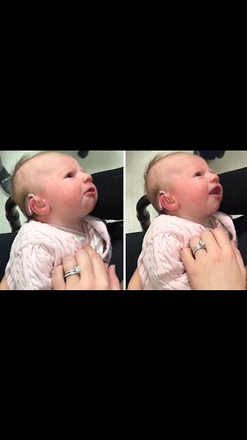Emotional Moment Deaf Baby Hears Mom's Voice For The First Time