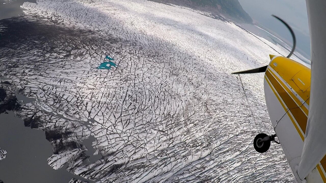 Knik River Glacier Alaska Flying