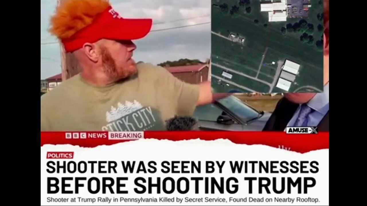 Eye Witness to President Trump Assassination Attempt, Saw Shooter CRAWLING UP THE ROOF