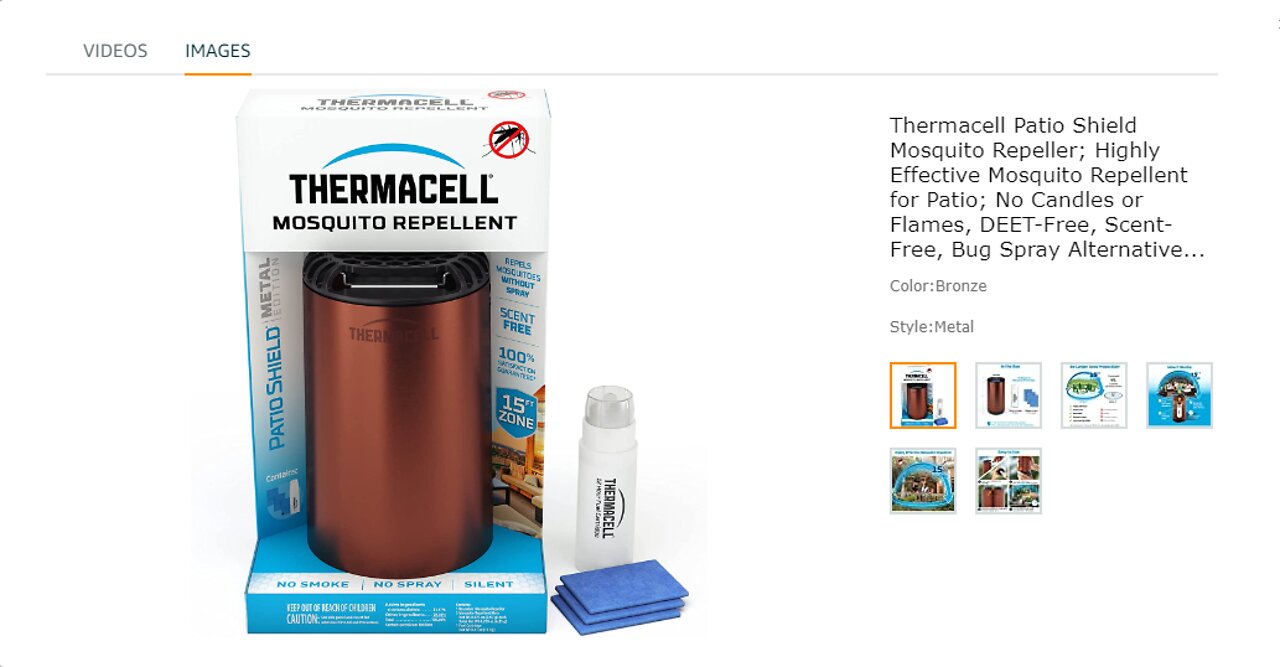 Thermacell Patio Shield Mosquito Repeller; Highly Effective Mosquito Repellent for Patio