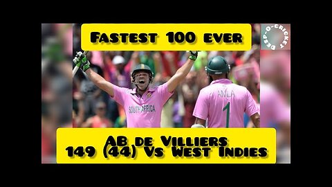 Ab De Villers || 44 ball 149 Runs World Record