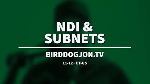 Chat about NDI Networking: Subnets
