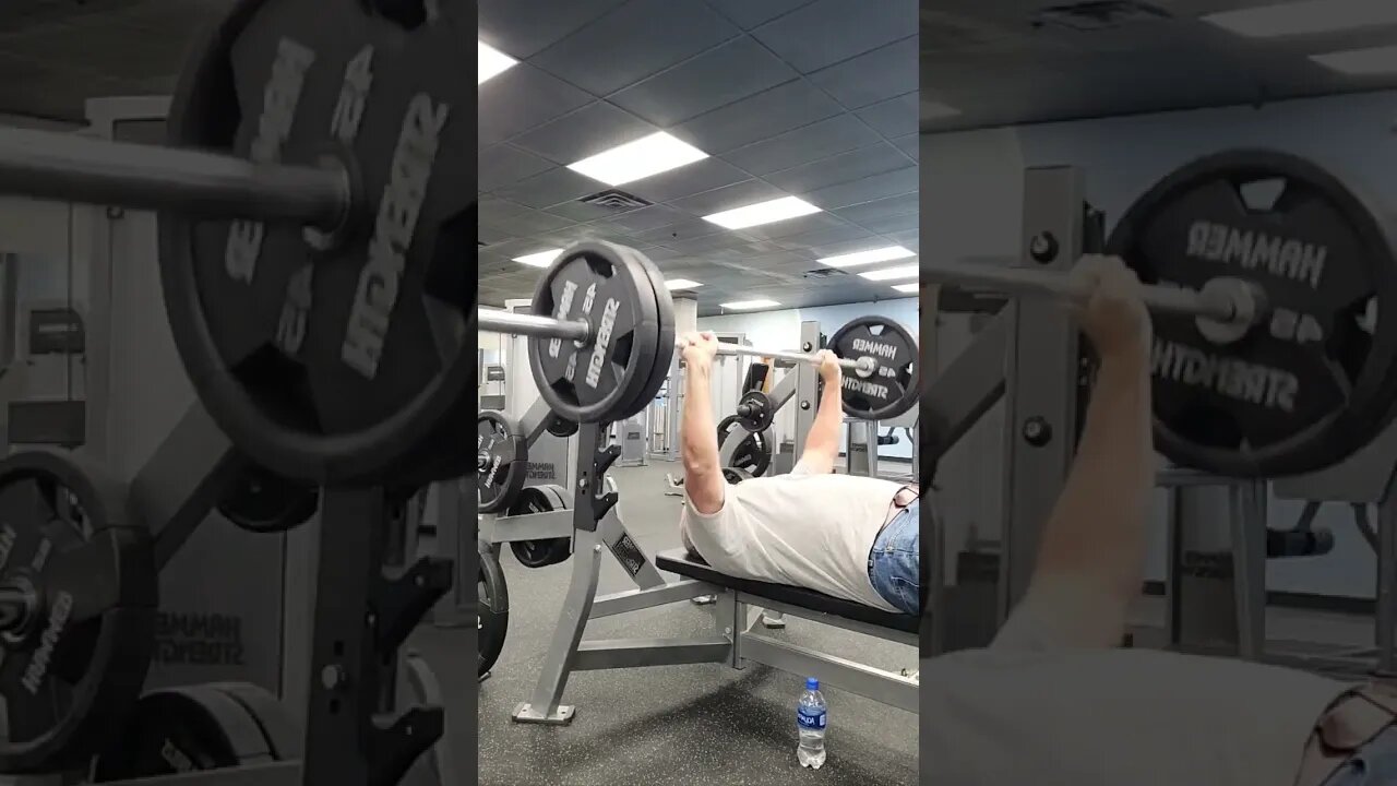 225lbs x 19 reps, Quick light workout ✨️ today, Crazy 🤪 old man