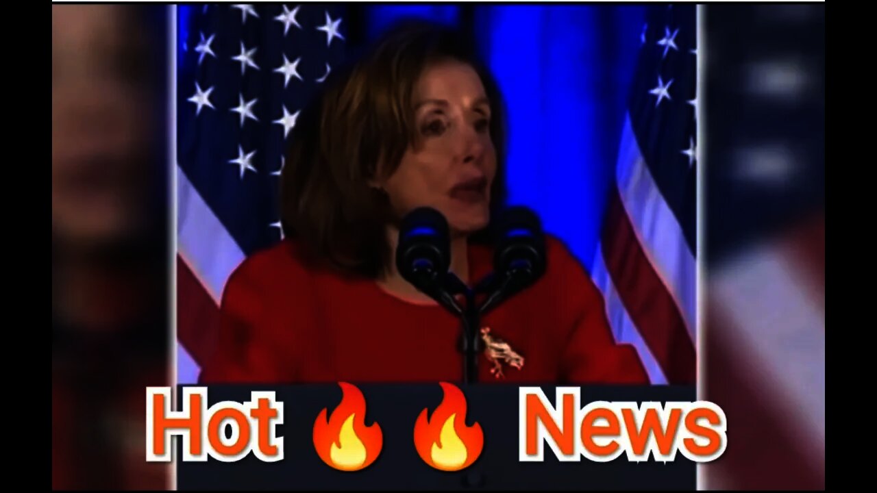 Pelosi Gushes about Biden with Lipsteak Smeared on Her Face