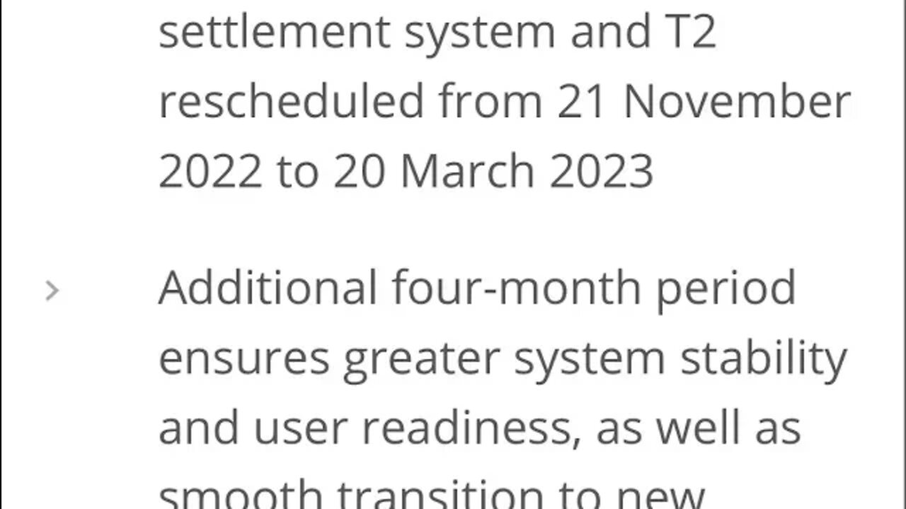 No November Pump After RTGS Delay?