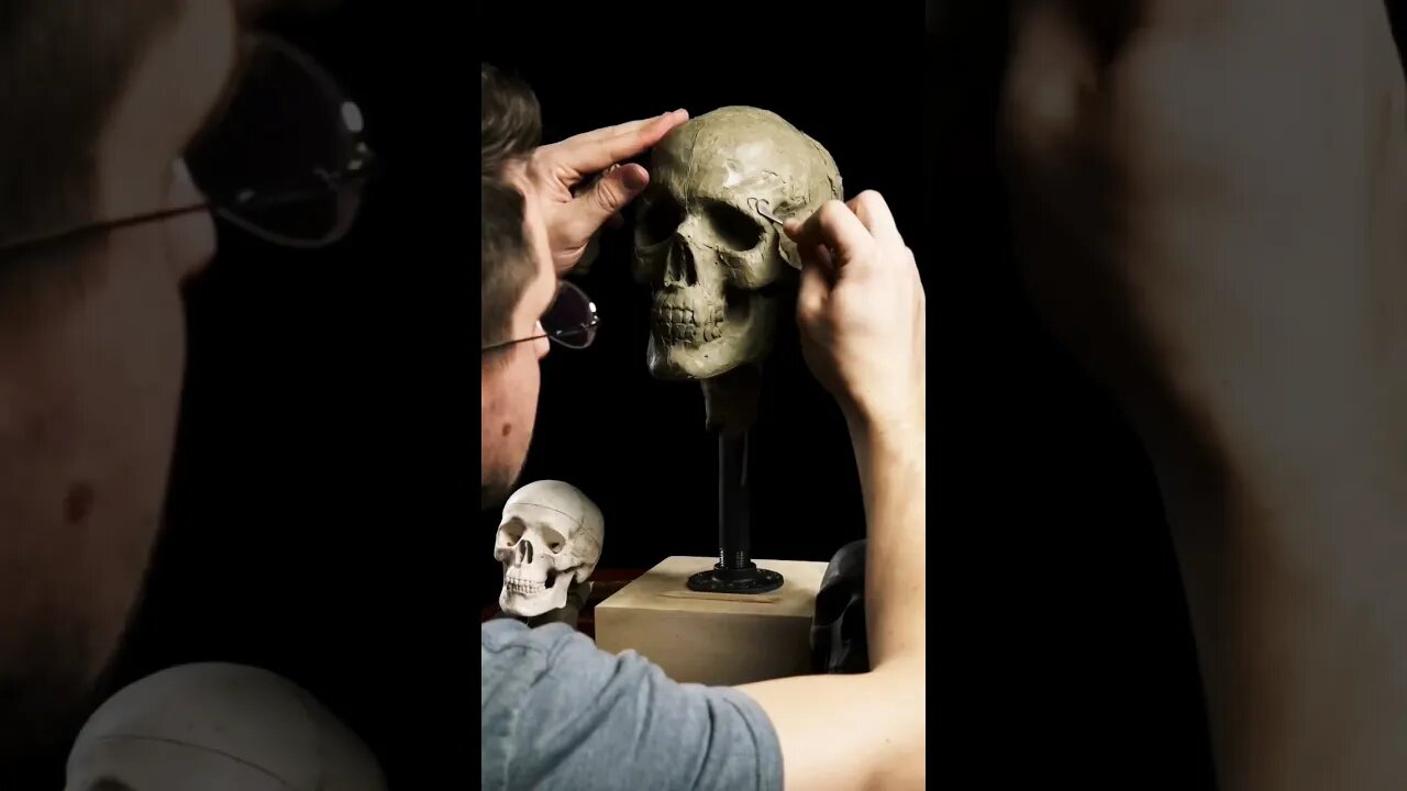 Skull sculpture process #figuresculpting