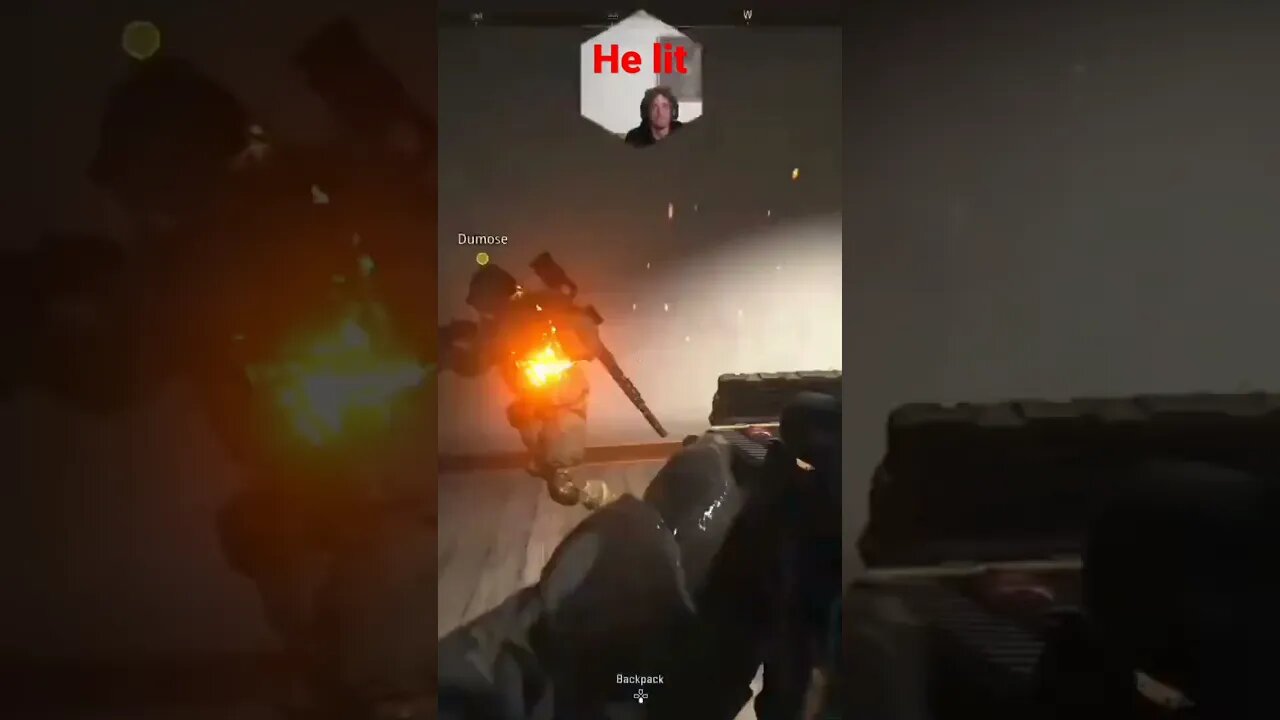 He's on fire 🔥🥵 #warzone #callofduty #cod #funny