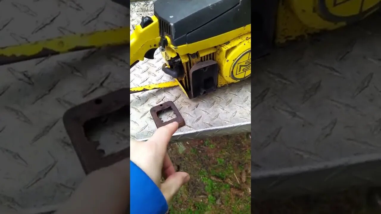 Making a muffler for a vintage saw