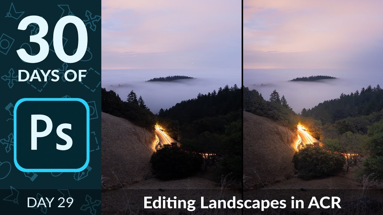 How to Edit Landscapes in Camera RAW in Photoshop | Day 29