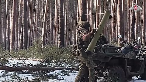 Recon squad of Russian Paratroopers probing Ukrainian troops in Kremennaya: ATV with AGS-17 & ATGM