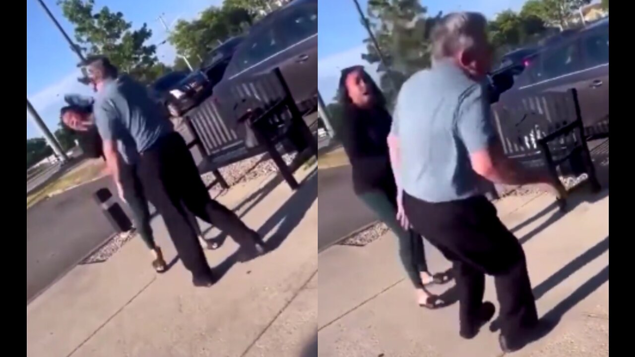 Deceptively edited viral video shows white man attacking black woman in public.