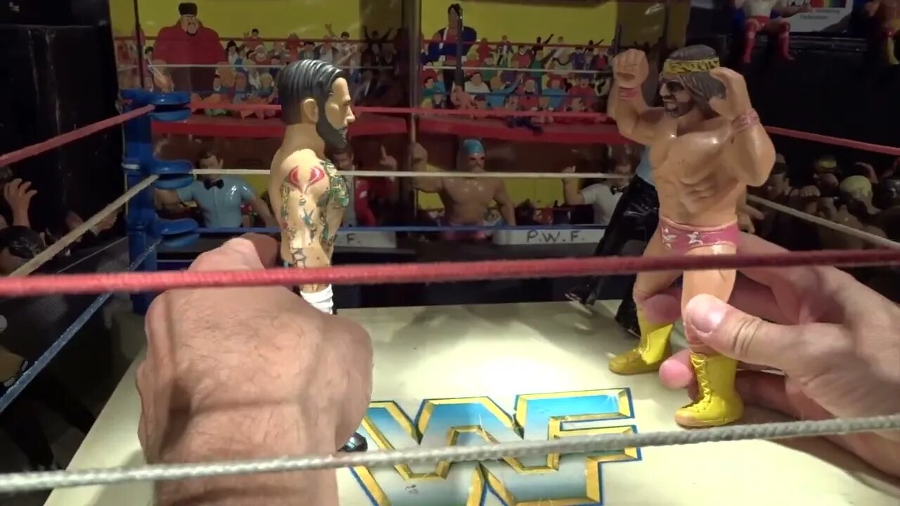 CM Punk vs Randy "Macho Man" Savage - LJN WWF AEW JAKKS XOX - Playtime Wrestling Federation