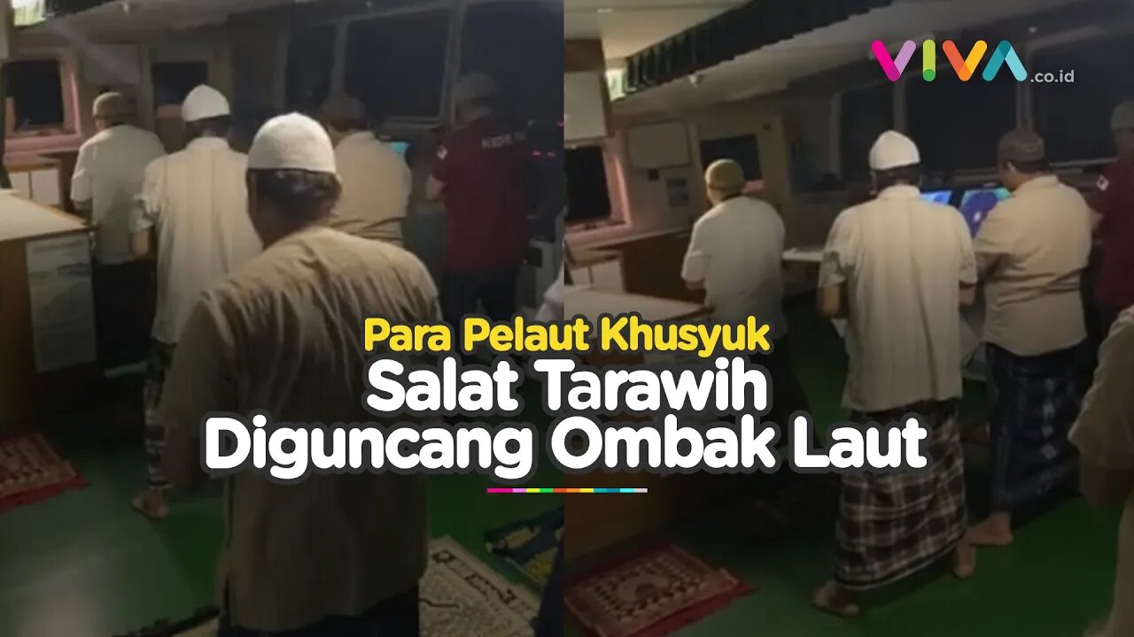 Lawan Gravitasi Bumi, Jemaah Salat Tarawih di Kapal sampai Miring-miring