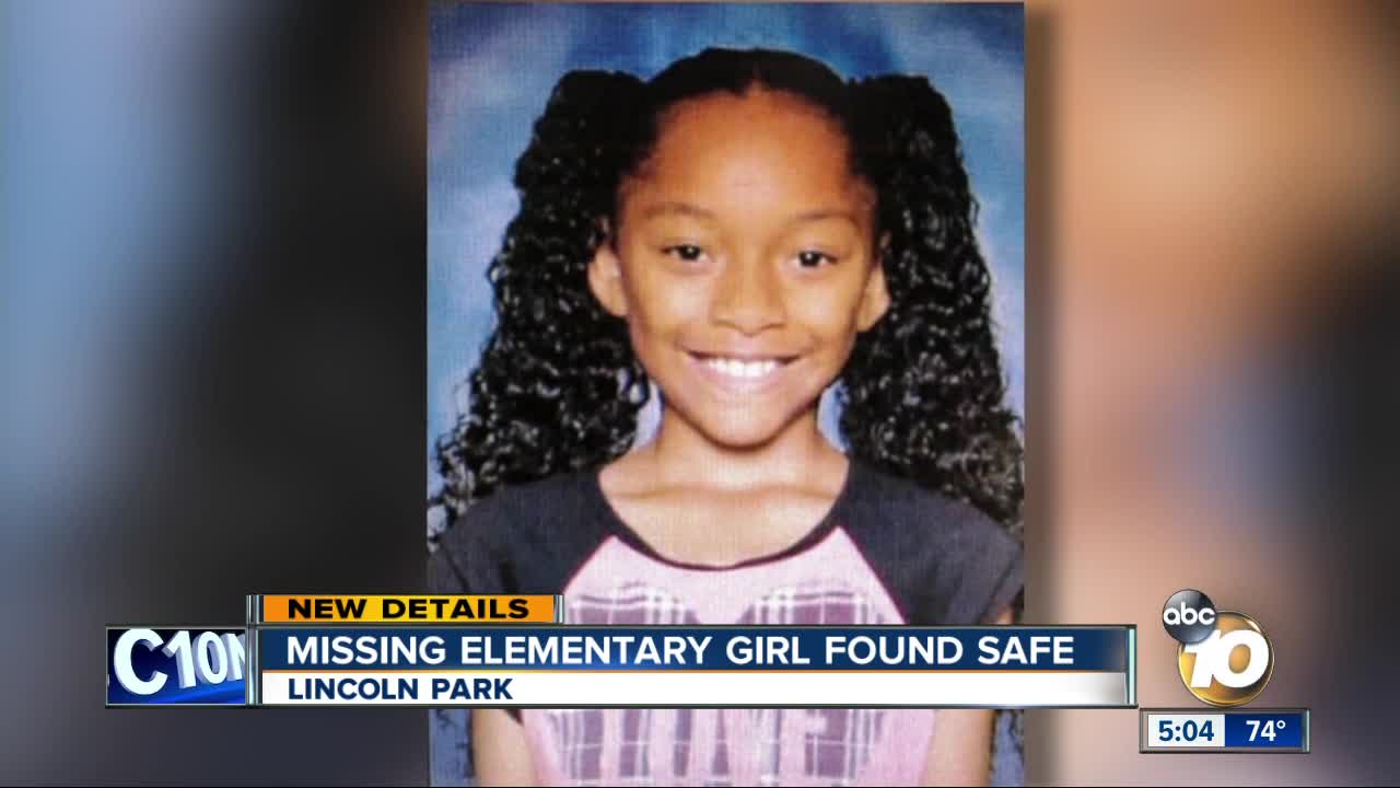 Missing Lincoln Park elementary school girl found safe