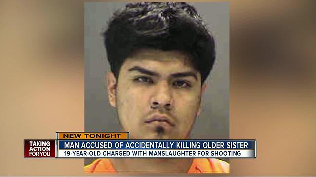 19-year-old charged with manslaughter after accidentally shooting his sister