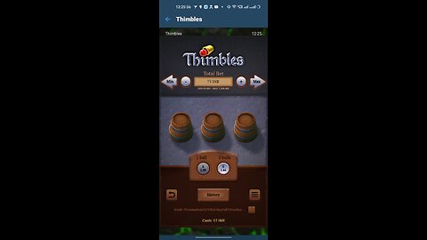 Thimble game