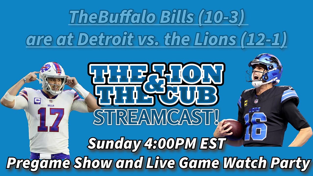 Buffalo Bills at Detroit Lions We Have A Watch Party at 4:00 PM EST, Sunday #DetroitLions #NFL