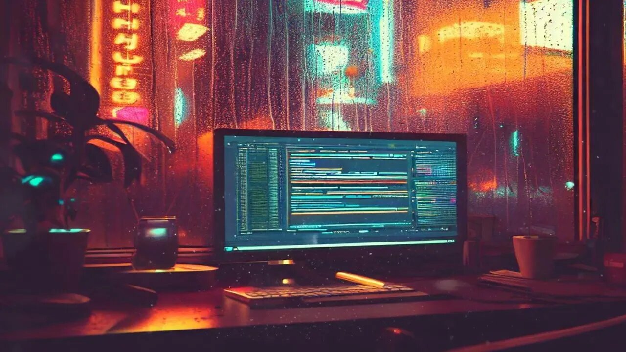 Virtual Rainfall: L O F I Cyberpunk Sanctuary in T O K Y O 🌧️💻