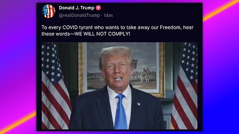 TRUMP - A MESSAGE FROM OUR PRESIDENT: WE WILL NOT COMPLY!