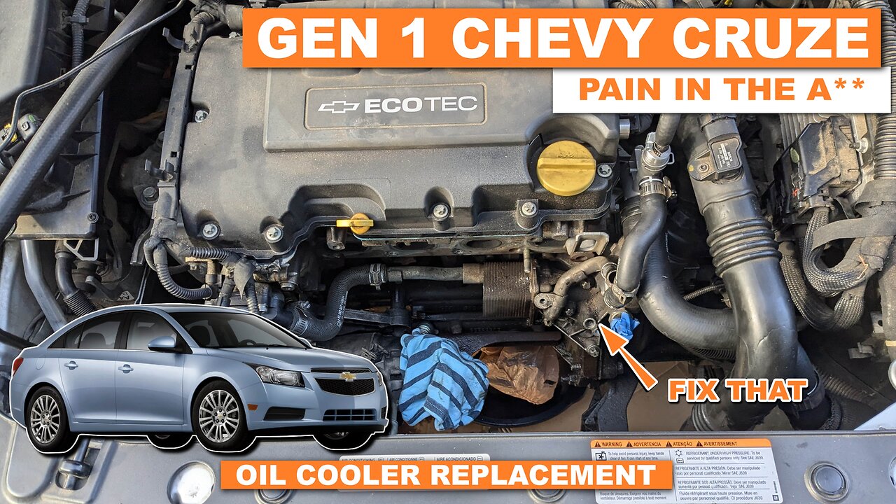 Gen 1 Chevy Cruze Oil Cooler Replacement - 1.4L Turbo - Yes It's A Massive PITA