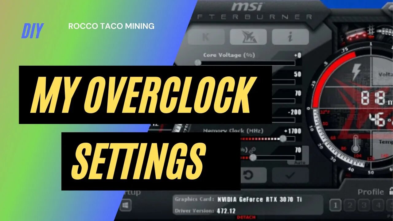 My GPU Over Clock Settings