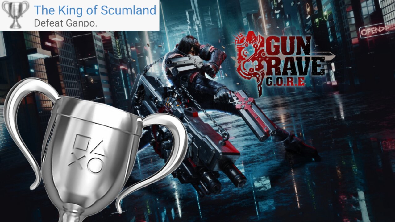 Gungrave G.O.R.E. - "The King of Scumland" Silver Trophy