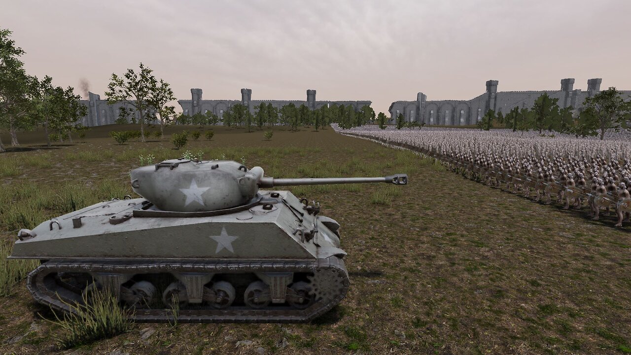 1 Full Auto Sherman Versus 100K Egyptian Spearman || Ultimate Epic Battle Simulator 2