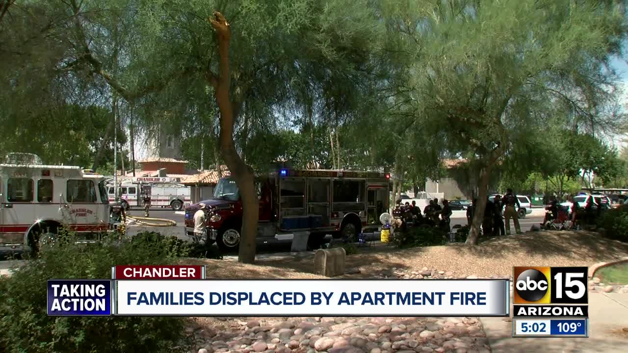 Families displaced by apartment fire