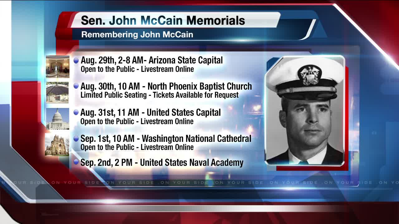 Arizonans pay tribute to Senator John McCain at Phoenix memorial
