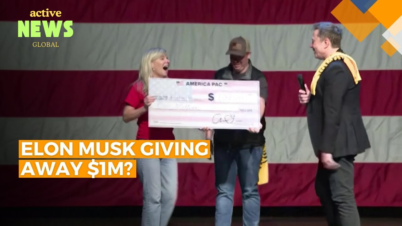 Elon Musk's $1M Giveaway to Registered Voters in Key Swing States! | Active News Global