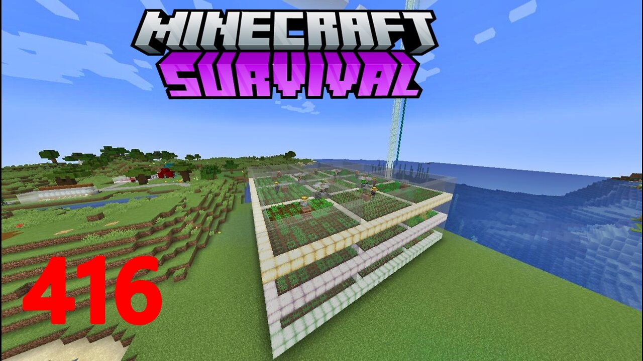 MINECRAFT SURVIVAL 1.19.1 MEGA FARM DE CENOURA,BATATA,BETERRABA E TRIGO 100% AUTOMATICA-#416