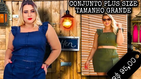 🛍️ CONJUNTO FEMININO PLUS REGATA SHORT SAÍA PLUS SIZE TAMANHO GRANDE