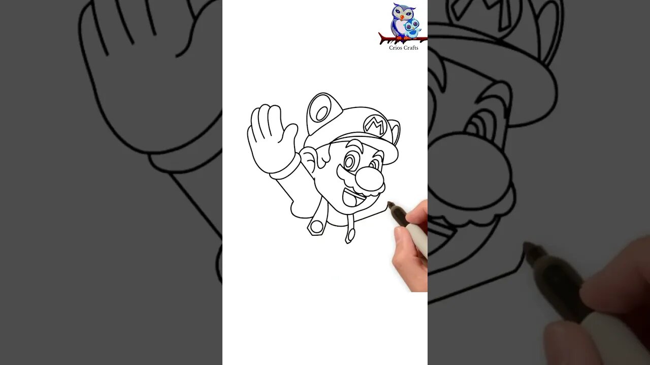 Draw White Raccoon Mario #drawing #drawingtutorial #supermariobros