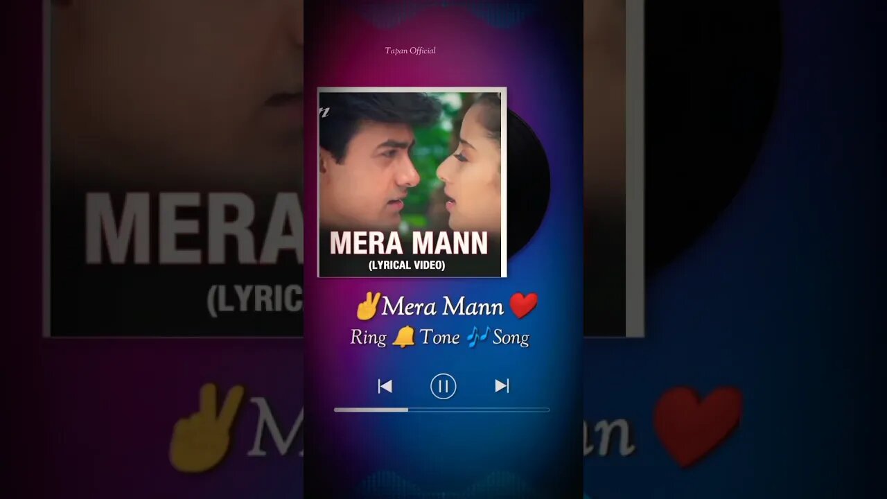 Mera Mann Hinde Song Ring Tone #meramann #manikemove #seo #tapan #nocopyrightmusic #hindesong