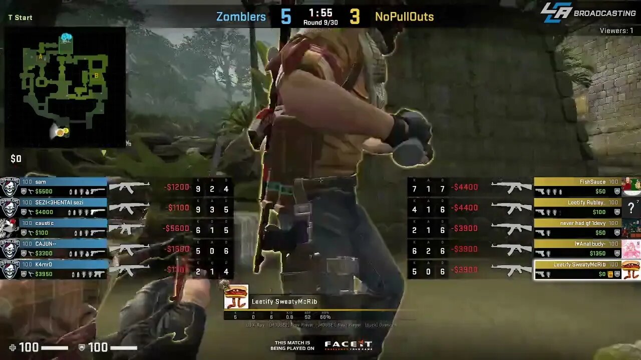 ESEA-Main: Zomblers vs. NoPullOuts | Casted by LCABroadcasting