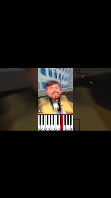 Help The Poor CameraMan but MrBeast (@BigTastyAnimations) - Octave Piano Tutorial