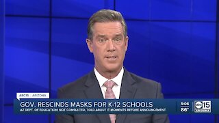 Ducey rescinds masks for K-12 schools