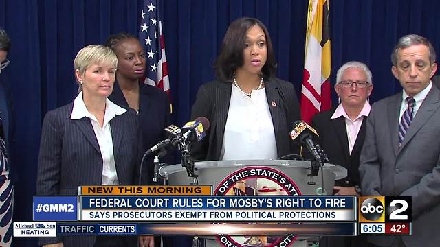 Court sides with Mosby in right to fire suit