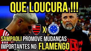 QUE LOUCURA!!! SAMPAOLI FAZ MUDANÇAS NO FLAMENGO PARA BRASILEIRÃO - É TRETA!!! NOTÍCIAS DO FLAMENGO
