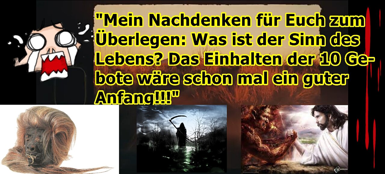 „Mein Nachdenken für Euch zum Überlegen — was ist der wahre Sinn des Lebens (die 10 Gebote?)" ...