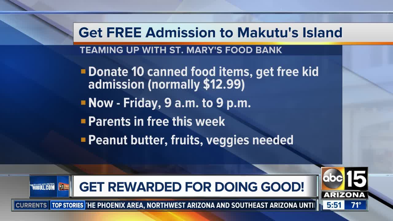 Free admission to Makutu's Island with donations