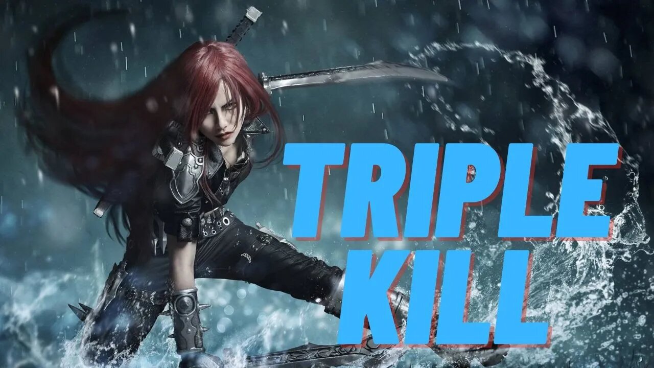 Katarina 1v3 easy triple kill - League of legends