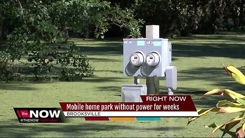 Mobile home park without power for weeks