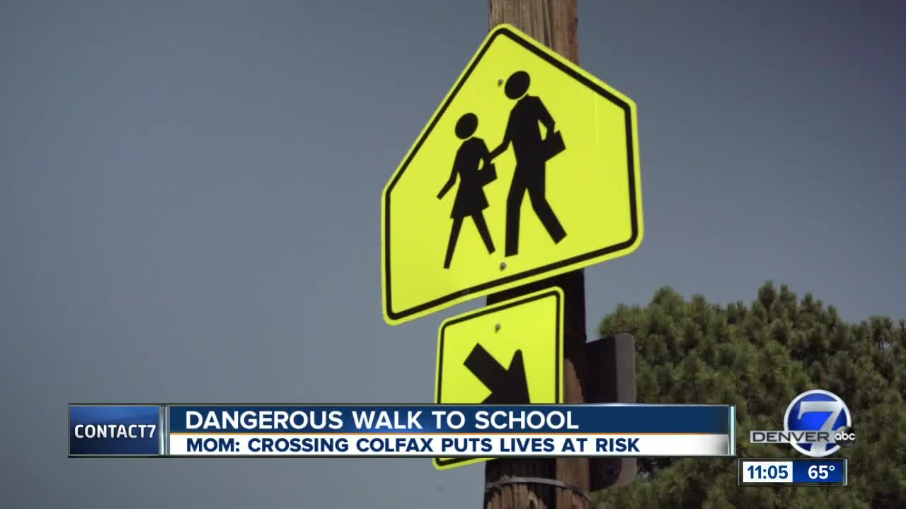 Parents want help with dangerous school crossing on West Colfax