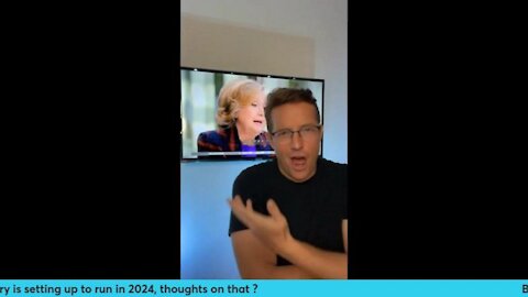 Benny Johnson it looks like killary is setting up to run in 2024, thoughts on that